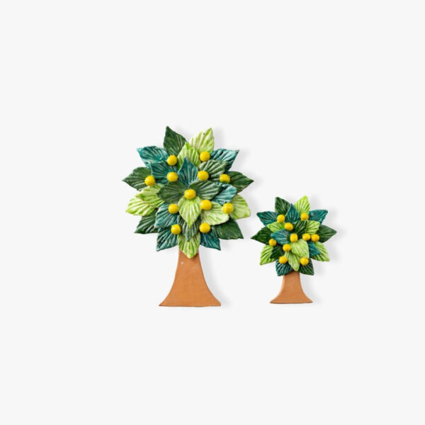 Albero della vita in ceramica smaltata: Limone, Ulivo e Arancio