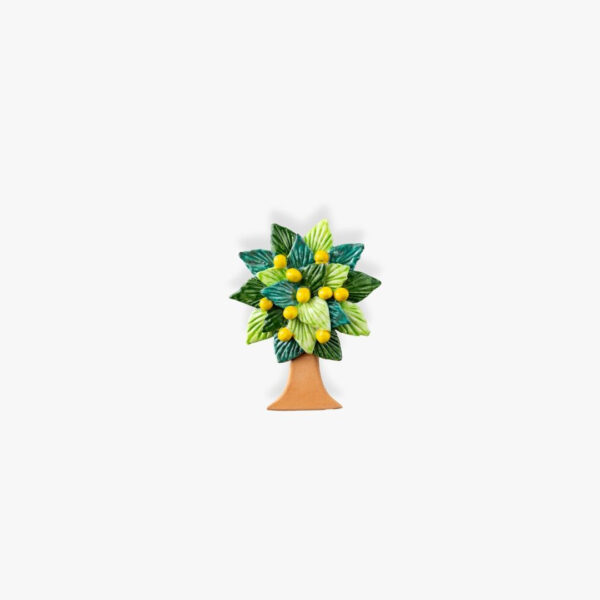Calamita in ceramica di Albero della Vita: Ulivo, Arancio e Limone - immagine 3