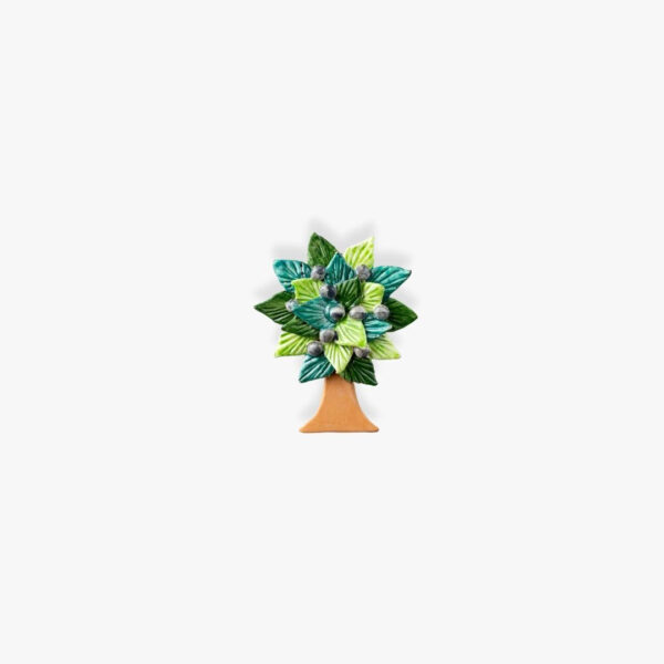 Calamita in ceramica di Albero della Vita: Ulivo, Arancio e Limone - immagine 2