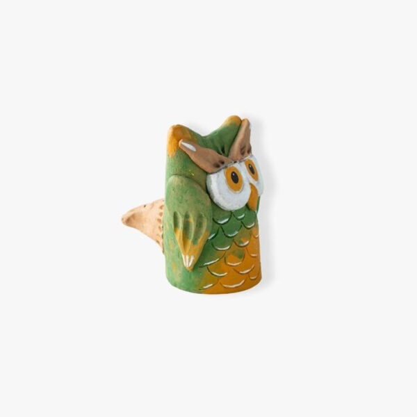 Fischietto Civetta in terracotta 10 cm - immagine 3