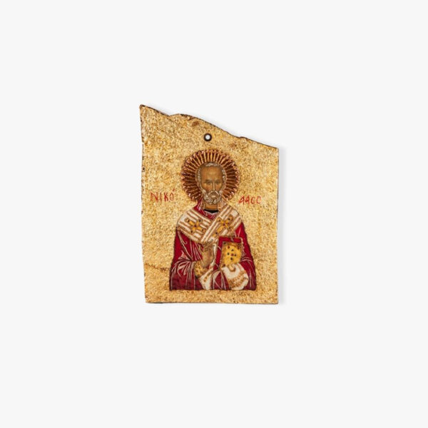 Icona in pietra raffigurante San Nicola (tipo1)