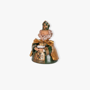 San Nicola in terracotta e foglia d'oro - 22 cm