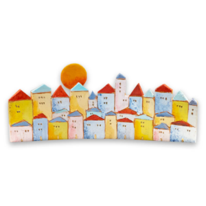 Panorama casette pugliesi in terracotta 30x13 cm
